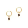 Boucles d'oreilles créoles oeil de tigre