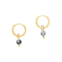 Boucles d'oreilles créoles tourmaline