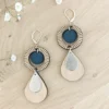 Boucles d'oreilles ethnique marine