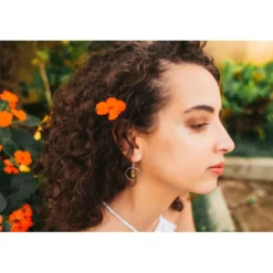 Boucles d'oreilles ethniques péridot