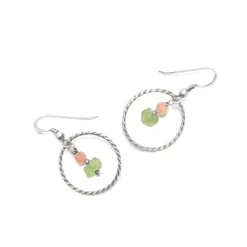 Boucles d'oreilles ethniques péridot