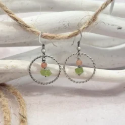Boucles d'oreilles ethniques péridot