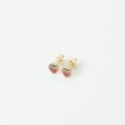Boucles d'oreilles fraise or