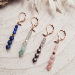 Boucles d'oreilles galaxie labradorite