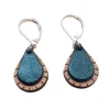 Boucles d'oreilles goutte bleu pétrole
