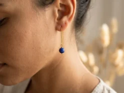 Boucles d'oreilles lapis-lazuli ilhéus