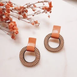 Boucles d'oreilles lollipops melon