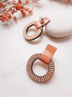 Boucles d'oreilles lollipops melon