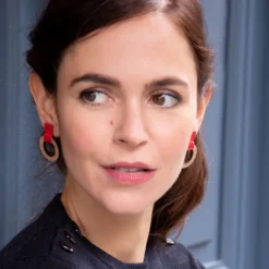 Boucles d'oreilles lollipos rouge