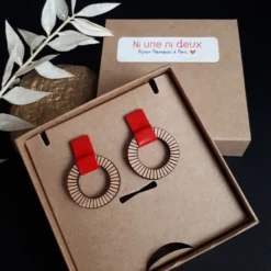 Boucles d'oreilles lollipos rouge