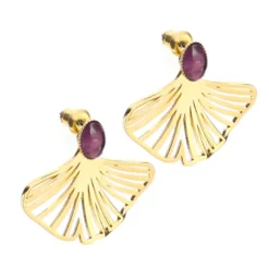 Boucles d'oreilles Mina améthyste
