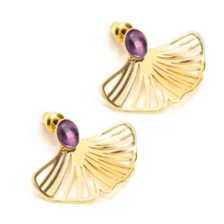 Boucles d'oreilles Mina améthyste