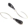 Boucles d'oreilles opale et saphir