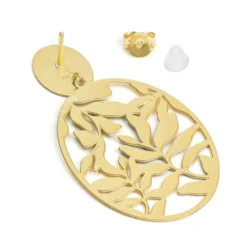 Boucles d'oreilles Orabella en laiton doré fabrication artisanale