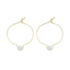 Boucles d'oreilles pierre de lune 2 & or