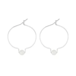 Boucles d'oreilles pierre de lune & arg