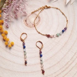 Boucles d'oreilles points 7 ckakras