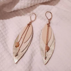 Boucles d'oreilles pop ivoire