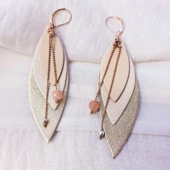 Boucles d'oreilles pop ivoire