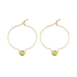 Boucles d'oreilles péridot & or 14k gf