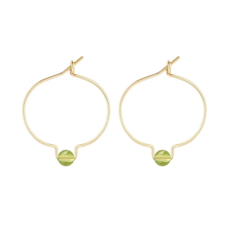 Boucles d'oreilles péridot & or 14k gf