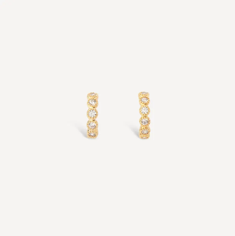 Boucles d'oreilles serties