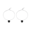 Boucles d'oreilles spinelle noir & arg