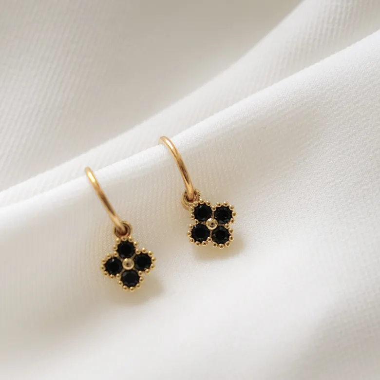 Boucles d'oreilles trèfle