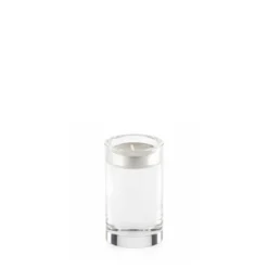 Bougeoir rond haut en verre h.10 cm