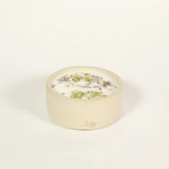 Bougie grès 200g fleur de coton