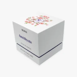 Bougie pierres améthyste - parfum fleur de cerisier