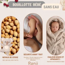 Bouillotte bébé noyaux de cerise koala