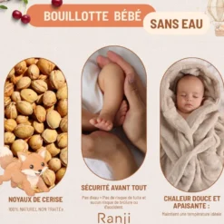 Bouillotte bébé noyaux de cerise renard