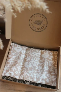 Bouillotte sèche -fleurs beige