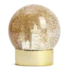 Boule à neige paillettes dorée