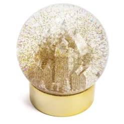 Boule à neige paillettes dorée