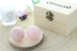 Boules relaxation chinoises quartz rose