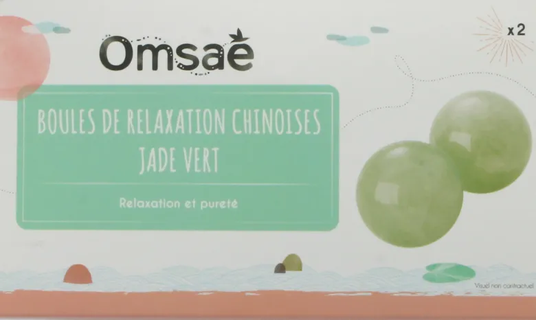 Boules relaxation chinoises jade vert