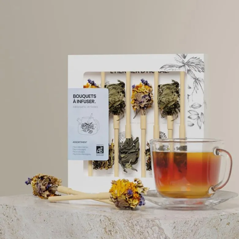 8 bouquets de fleurs séchées à infuser