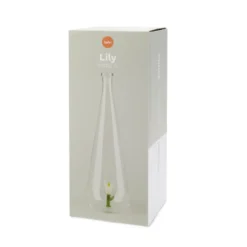 Bouteille Botanical artisanale en verre borosilicate 1L Arum blanc