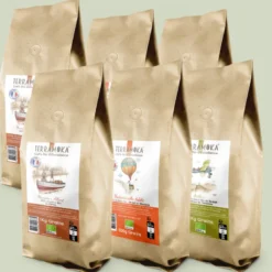 Box découverte de 2 x 3 origines de café bio en grain