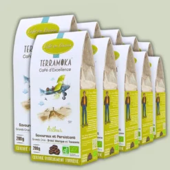 Box de 10 x 200g de cafés grain bio du brésil-mexique-tanzanie