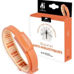 Bracelet anti-moustiques pharmavoyage orange