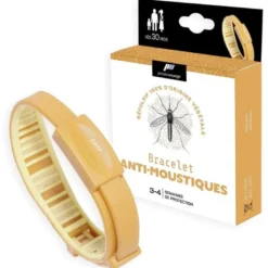 Bracelet anti-moustiques pharmavoyage beige