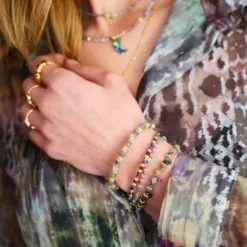 Bracelet cordon jagran agate indienne