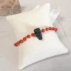 Bracelet cornaline et tourmaline noire