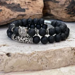 Bracelet de vitalité en pierre de lave