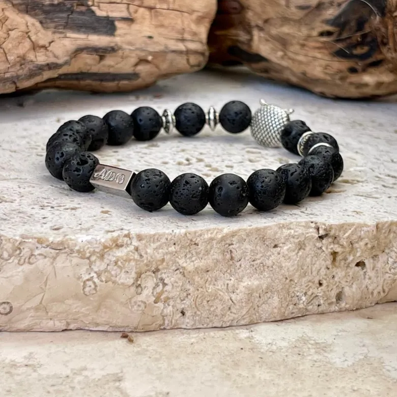 Bracelet de vitalité en pierre de lave