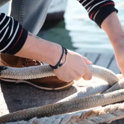 Bracelet homme corde - hameçon pêche bleu m