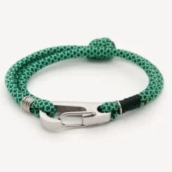 Bracelet homme mousqueton escalade - vert